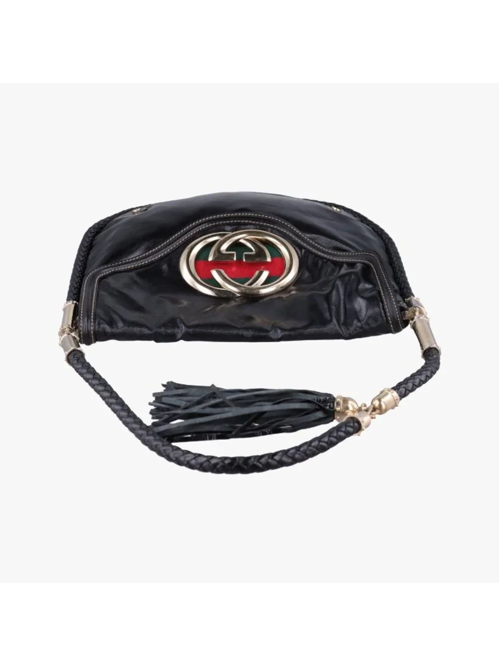 Gucci Dearlux Brit Hobo Black Leather